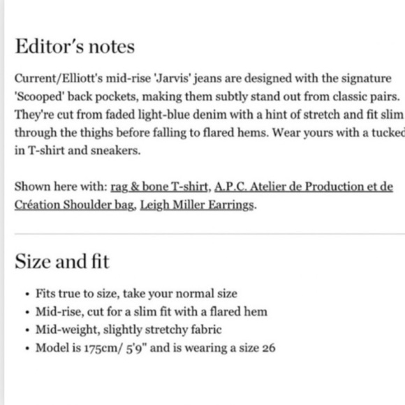 Current and Elliott Denim Jarvis Mid-Rise Flare 27 - Picture 6 of 10